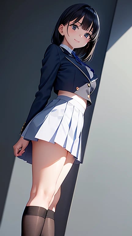 ブレザー制服と、ちょっと丈が短いジャケットの女子高生