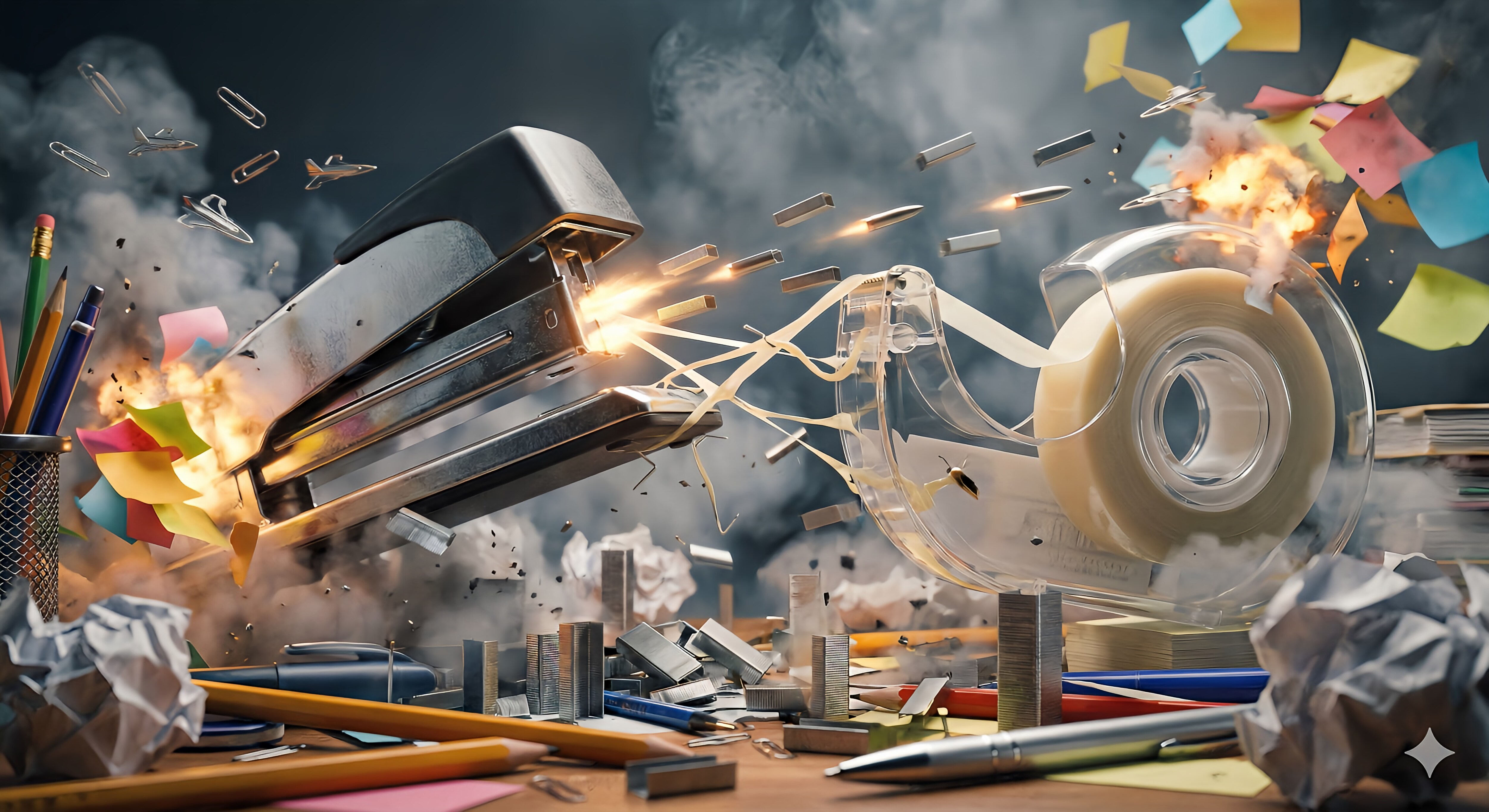 ホッチキスVSセロハンテープ | の人気AIイラスト・グラビア