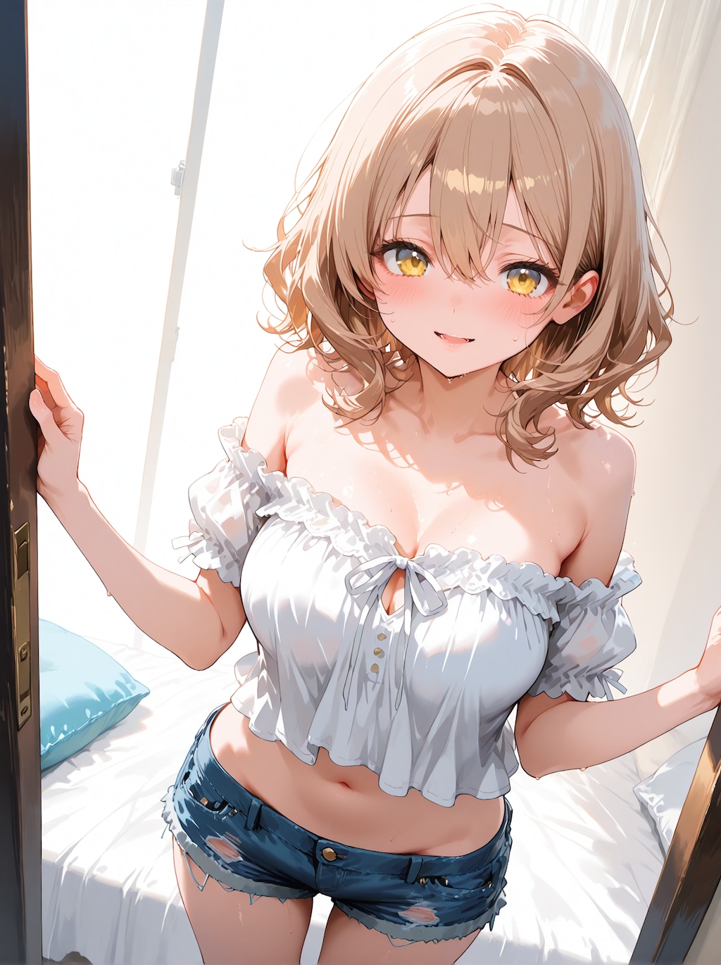 [12枚] へそ×鼠径部×ショートパンツ