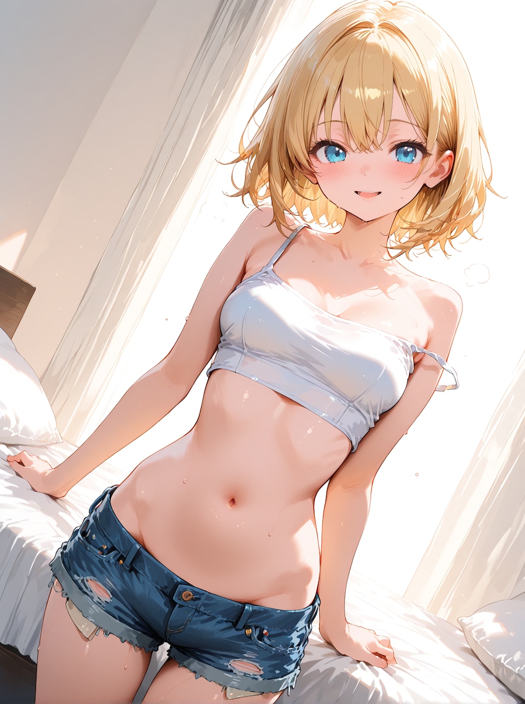 [12枚] へそ×鼠径部×ショートパンツ