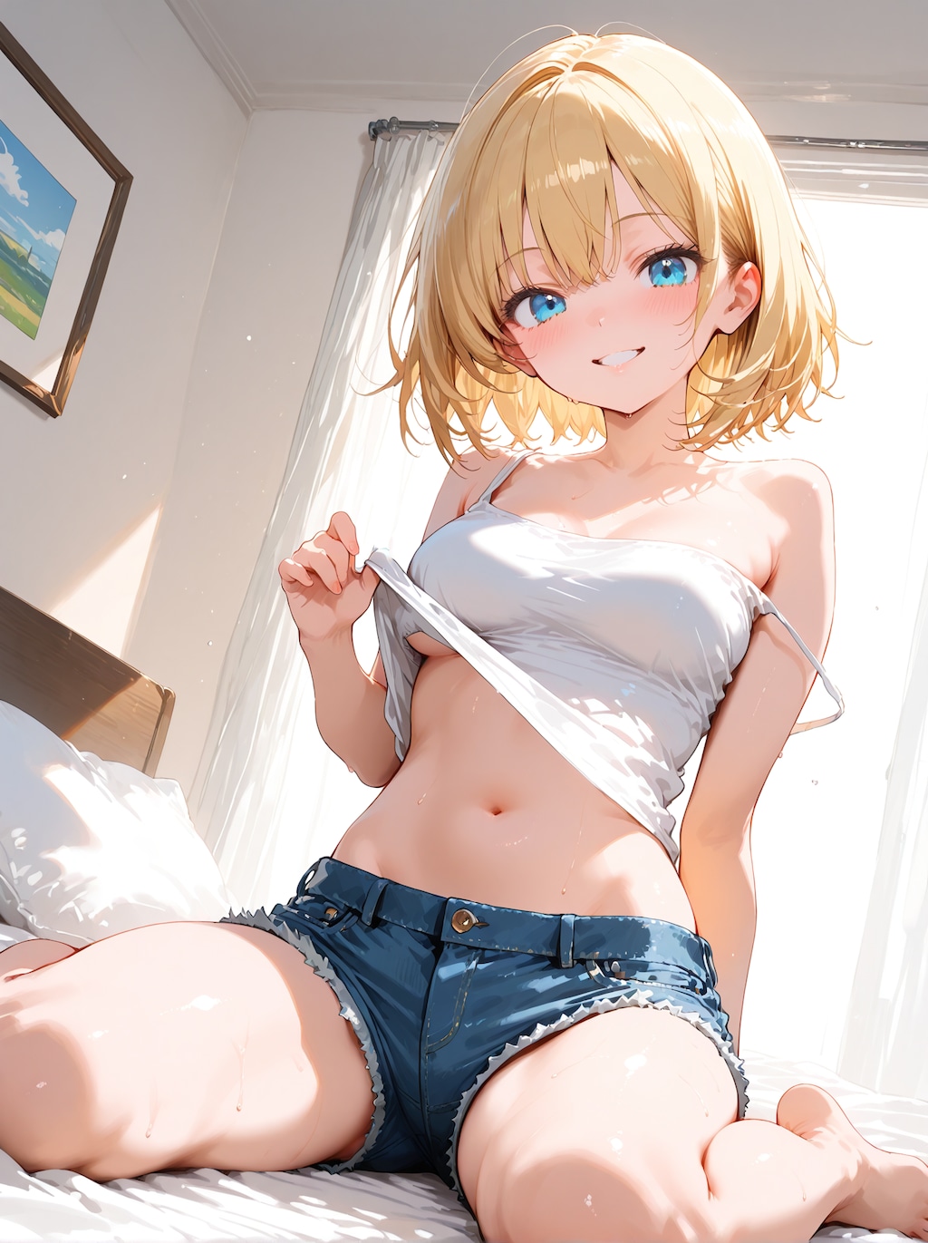 [12枚] へそ×鼠径部×ショートパンツ