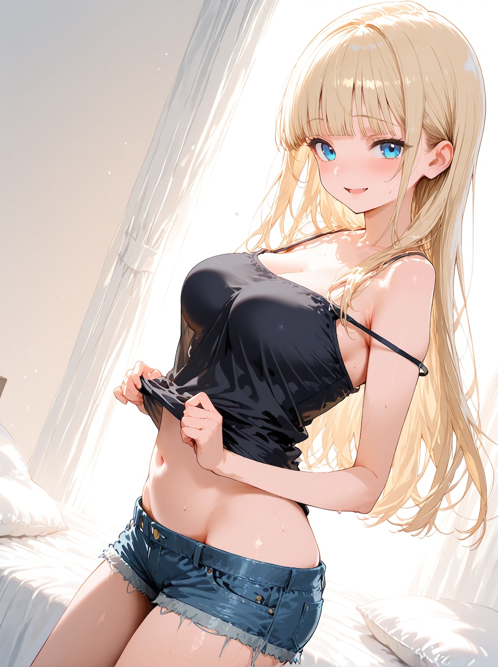 [12枚] へそ×鼠径部×ショートパンツ