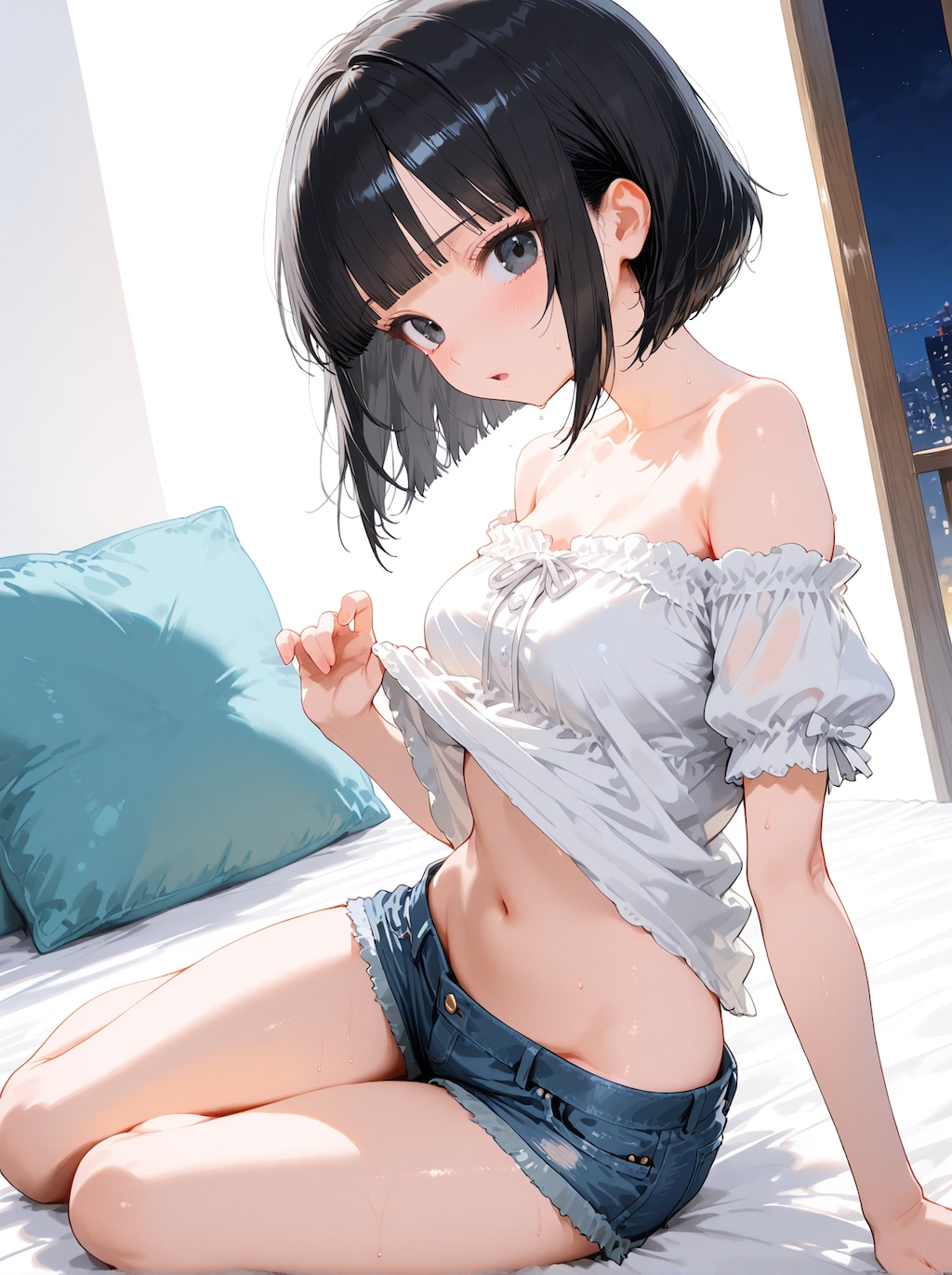 [12枚] へそ×鼠径部×ショートパンツ