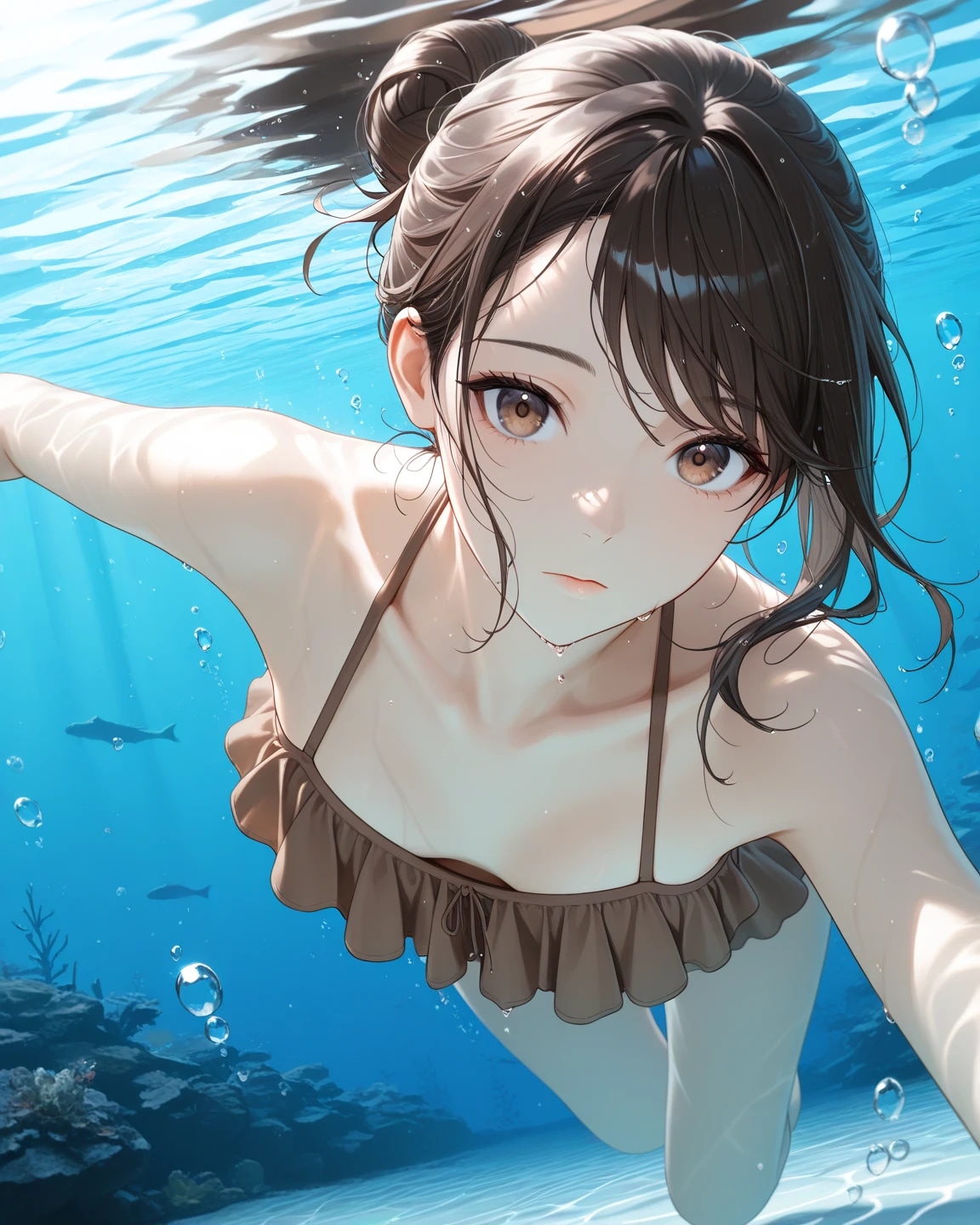 水の中を漂う