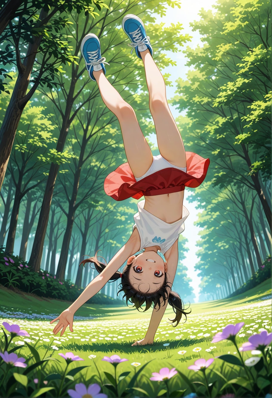 花畑の元気少女