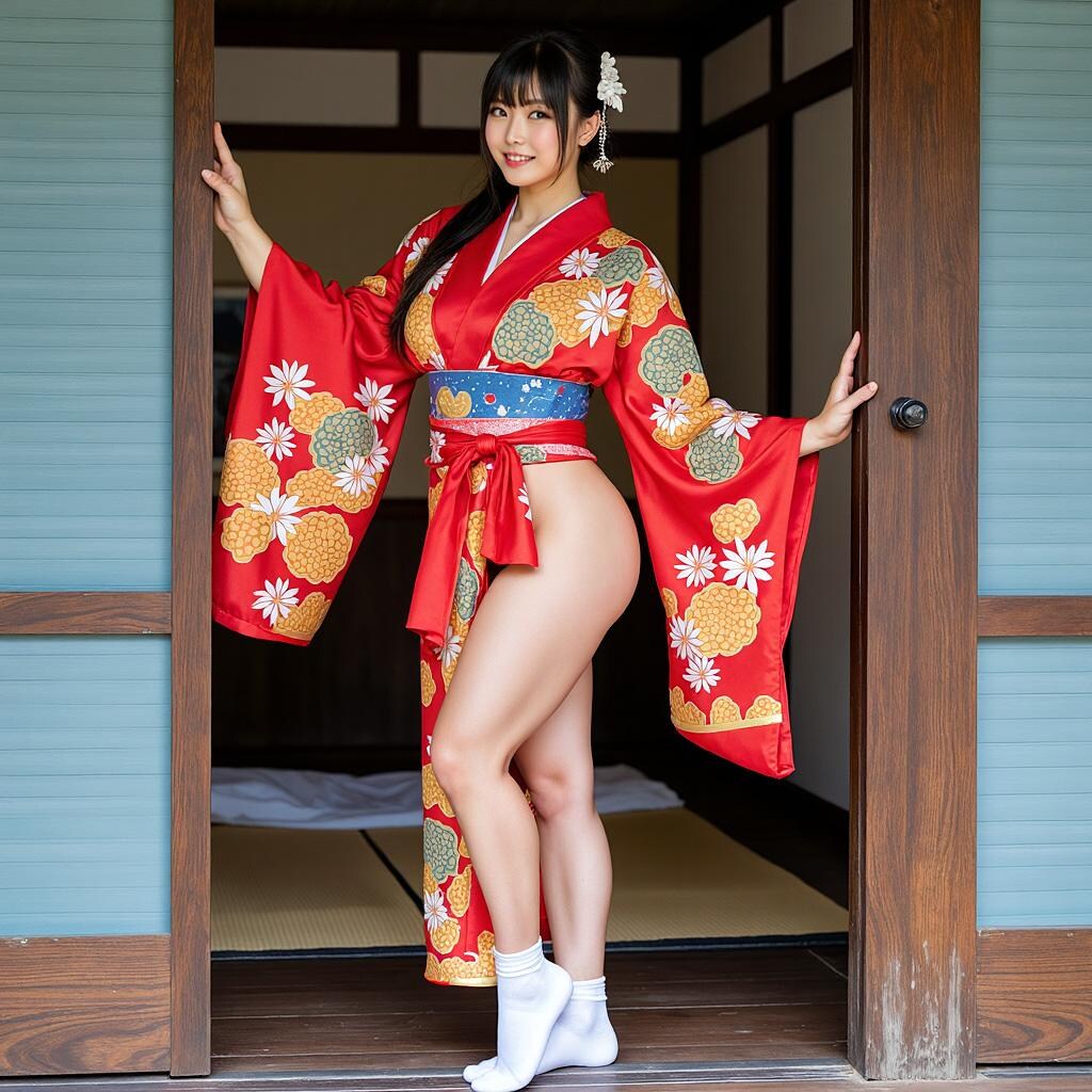 赤系の振袖