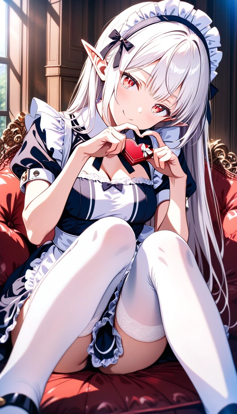 イベント前『ご主人様、チョコと私、欲しいのはどっちですか？』ネージュ（エルフメイド）
