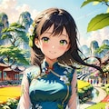 奥ゆかしいアオザイ 5枚目