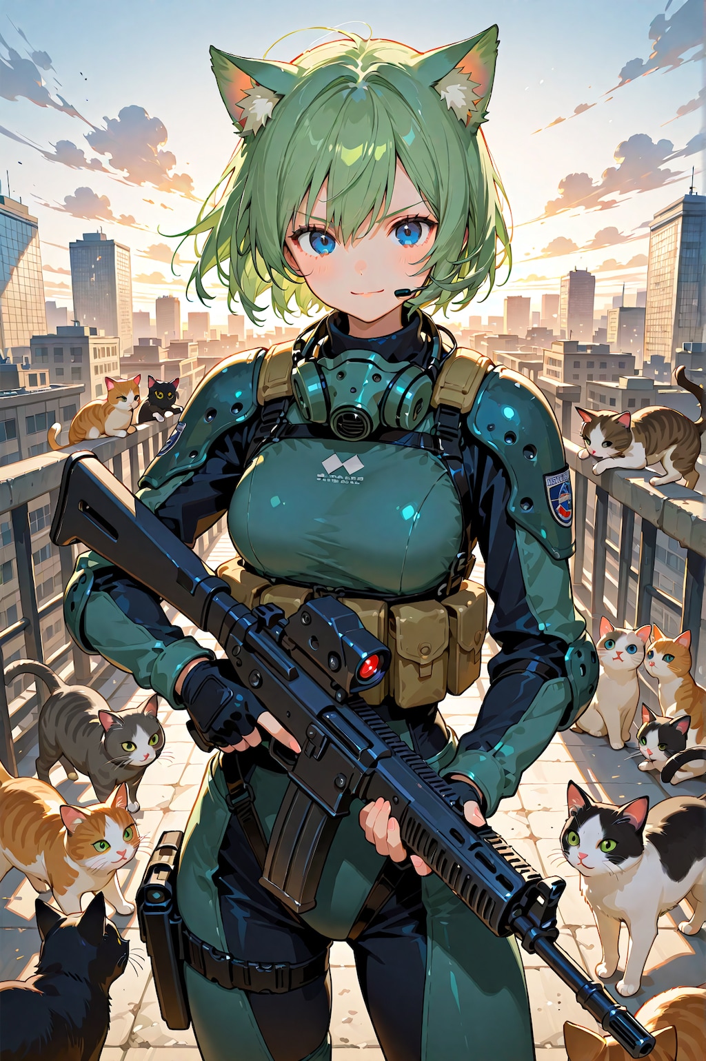 襲撃待機：猫の町