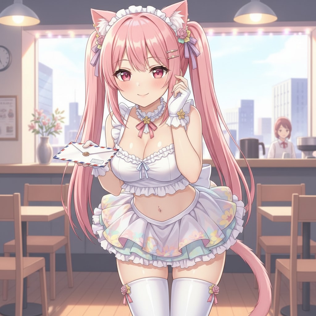 ももツイにゃん。2月18日 #エアメールの日 | の人気AIイラスト・グラビア