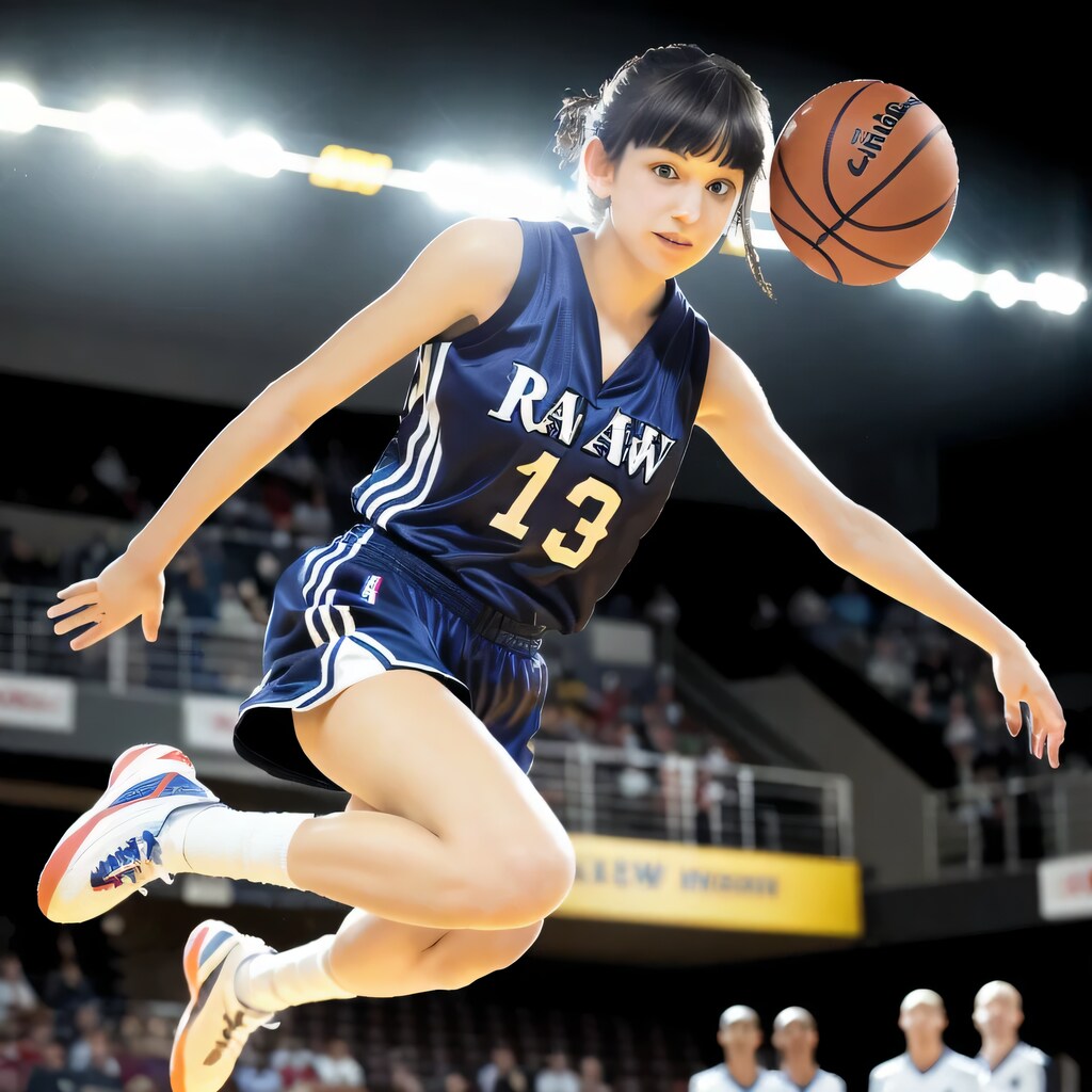 黒髪ロングでユニフォームの美女８６