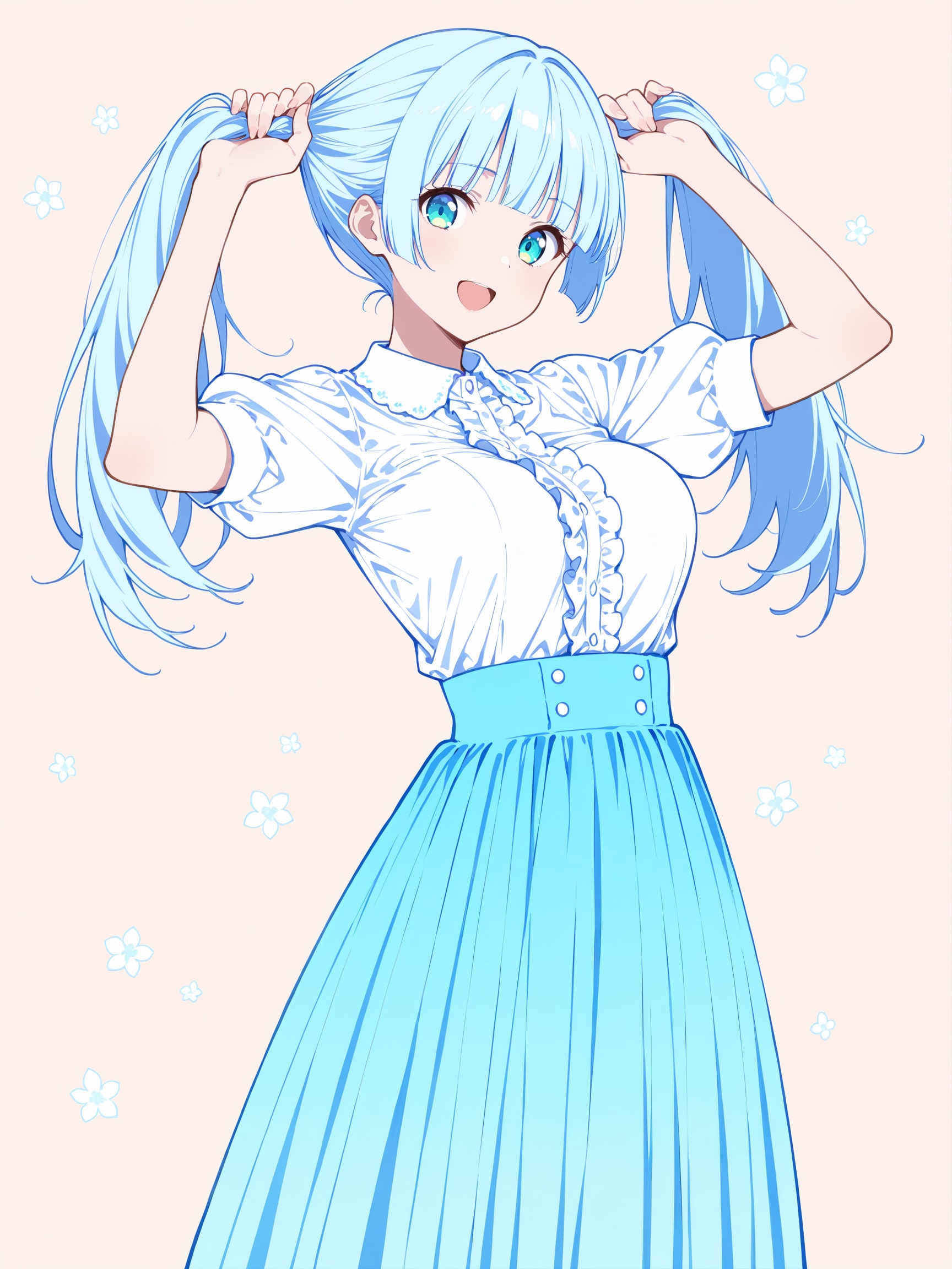 雫ちゃんの手ツインテ