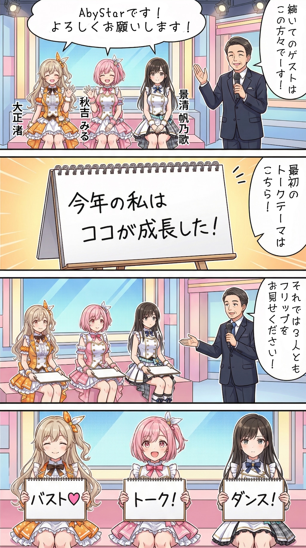 年末特番の収録を頑張るアイドル