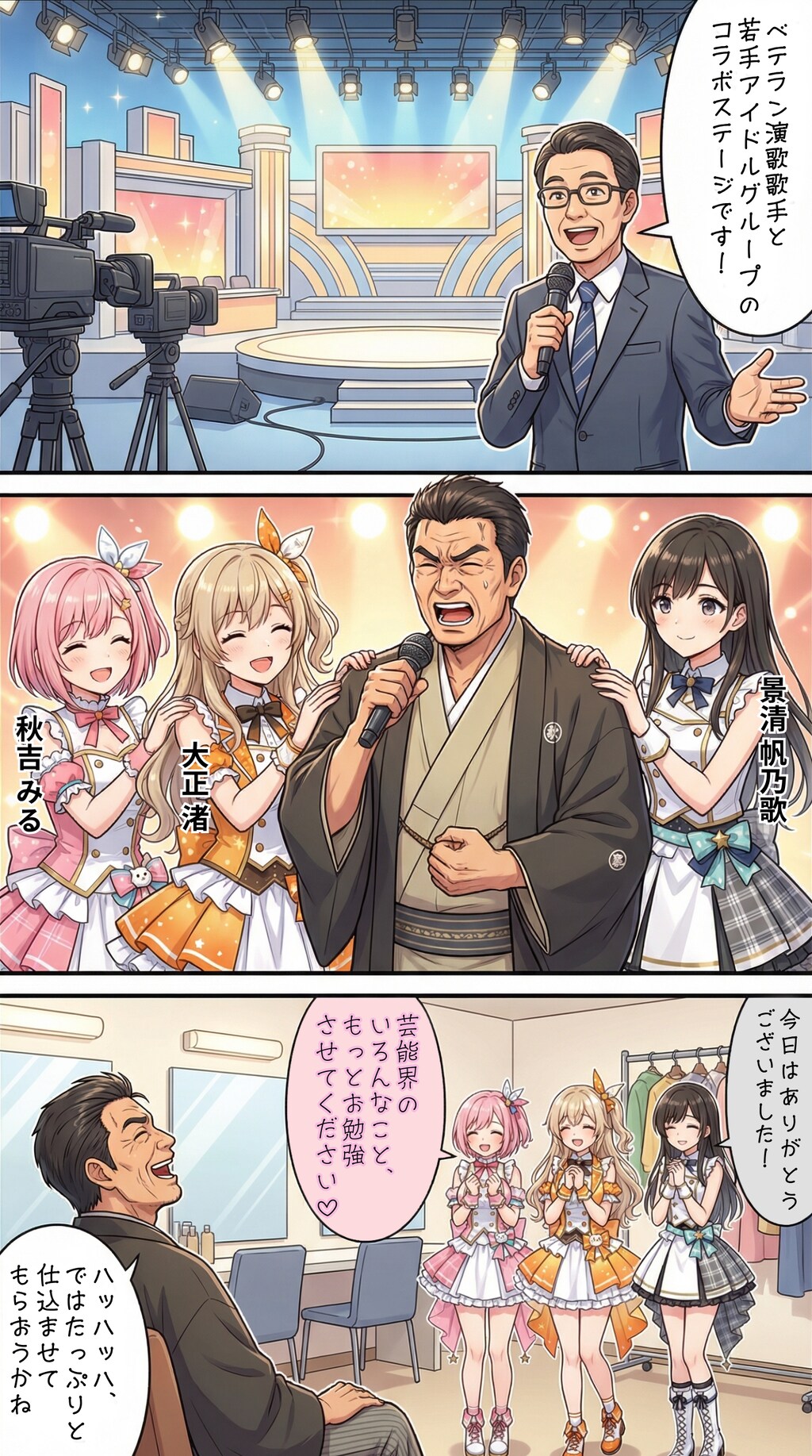 年末特番の収録を頑張るアイドル