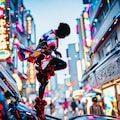 AI画像サイバーパンク風作品17 2枚目
