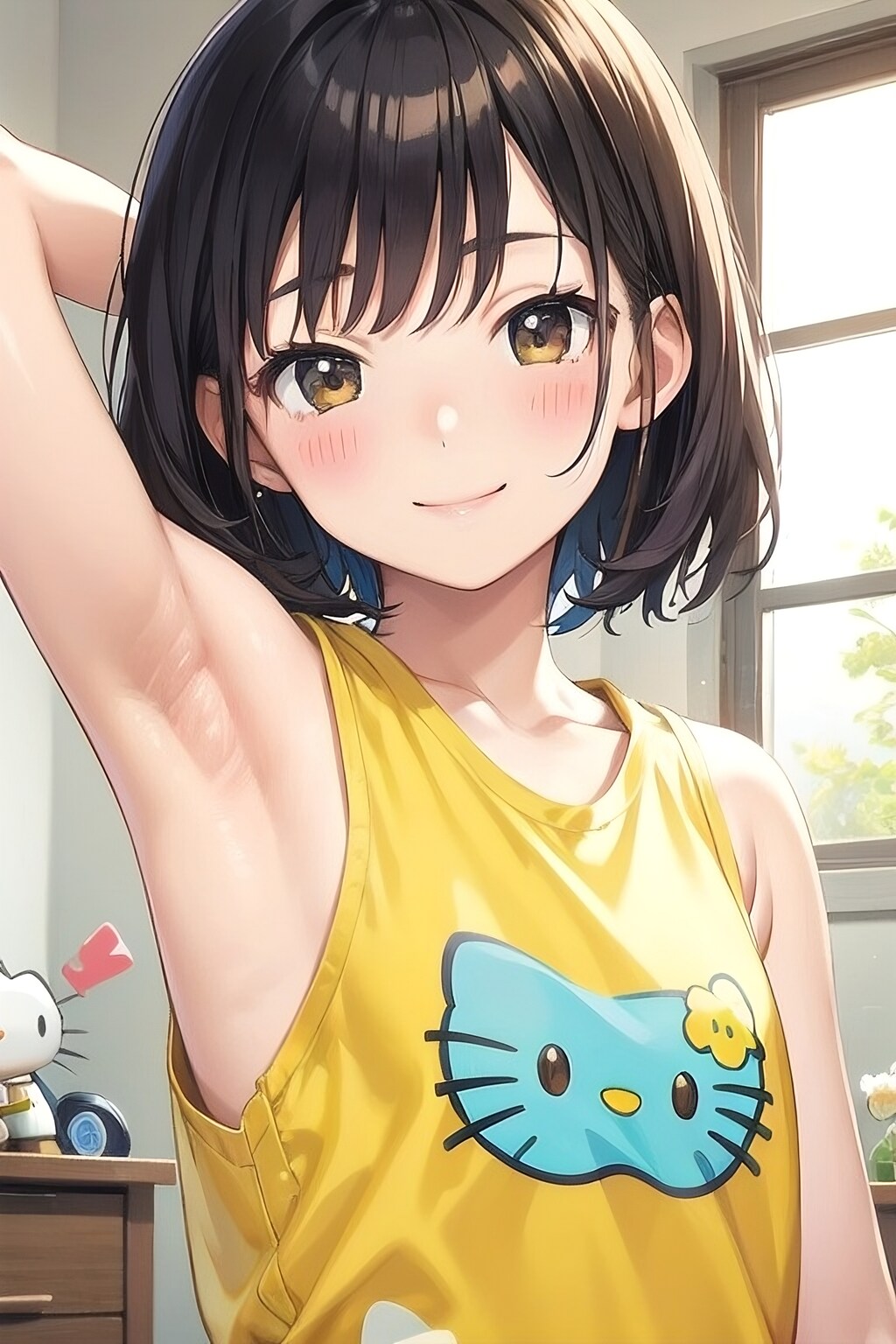 腋見せのポーズ 084