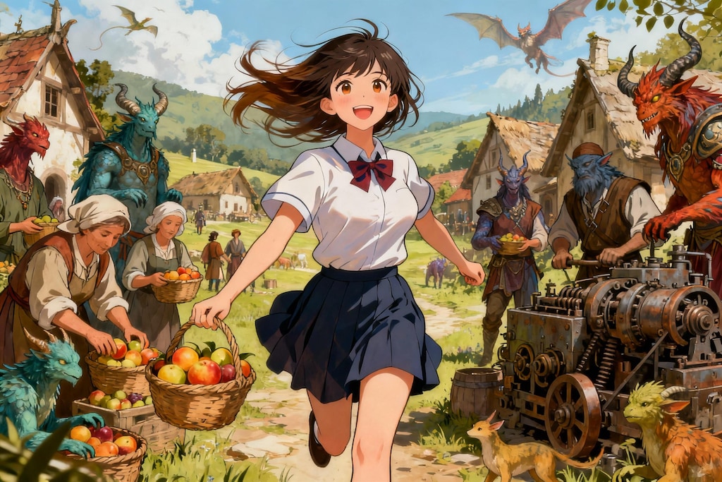 JKさんの異世界散歩（Seedream）