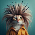 ドリルヘアーの猫 5枚目
