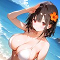 暑い夏は白ビキニのおっぱいを見て吹き飛ばせ!! 2枚目