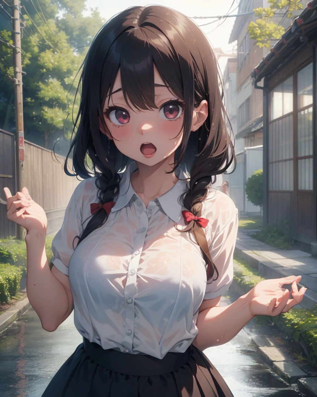 「もぉー！びしょびしょだよ‼」