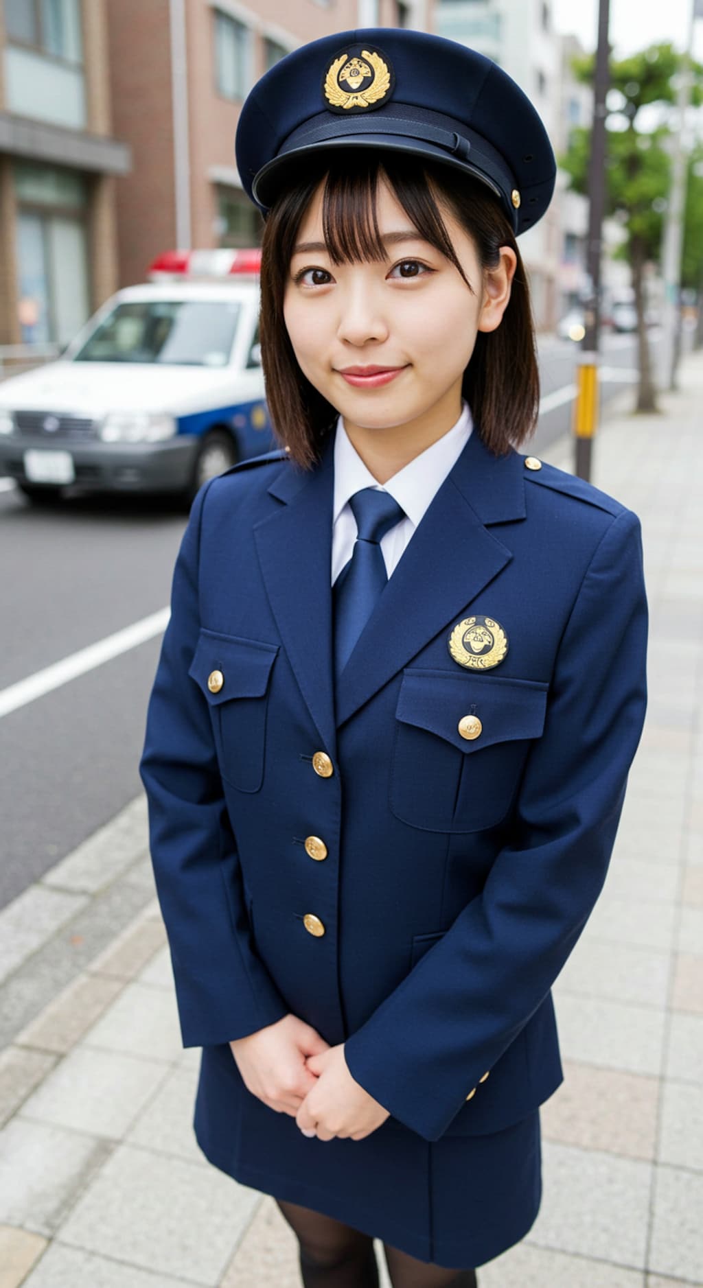 働く婦人警官。