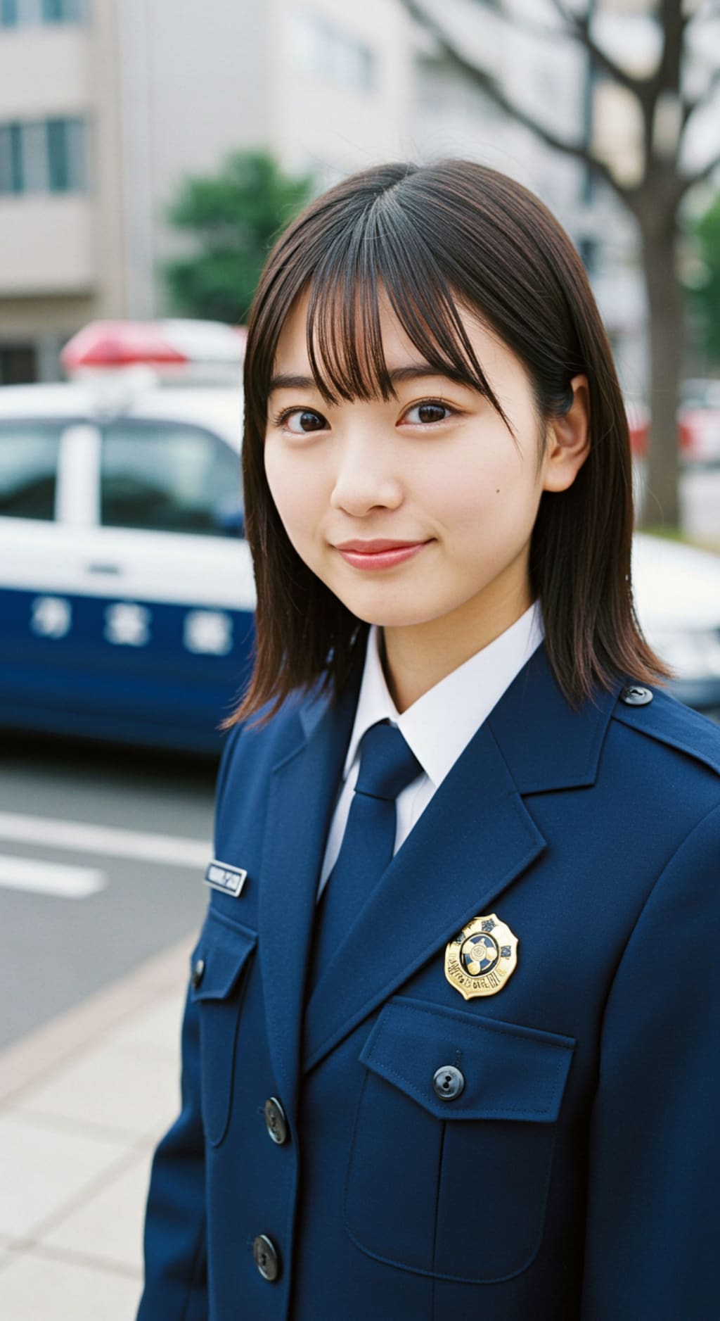 働く婦人警官。