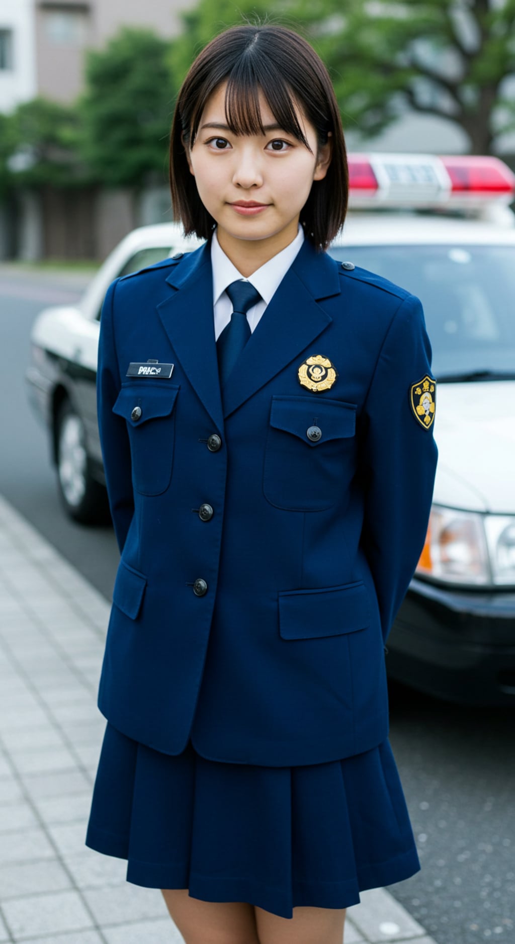 働く婦人警官。
