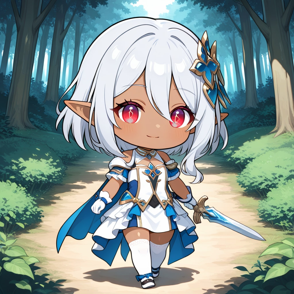 chibi elf girl 02 | の人気AIイラスト・グラビア