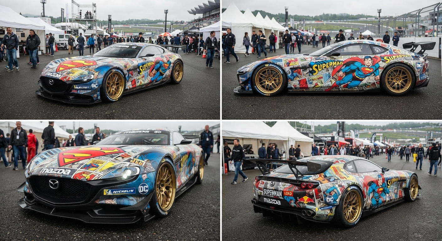 スーパーマンカラーマツダRXビジョングランツーリスモ | の人気AIイラスト・グラビア