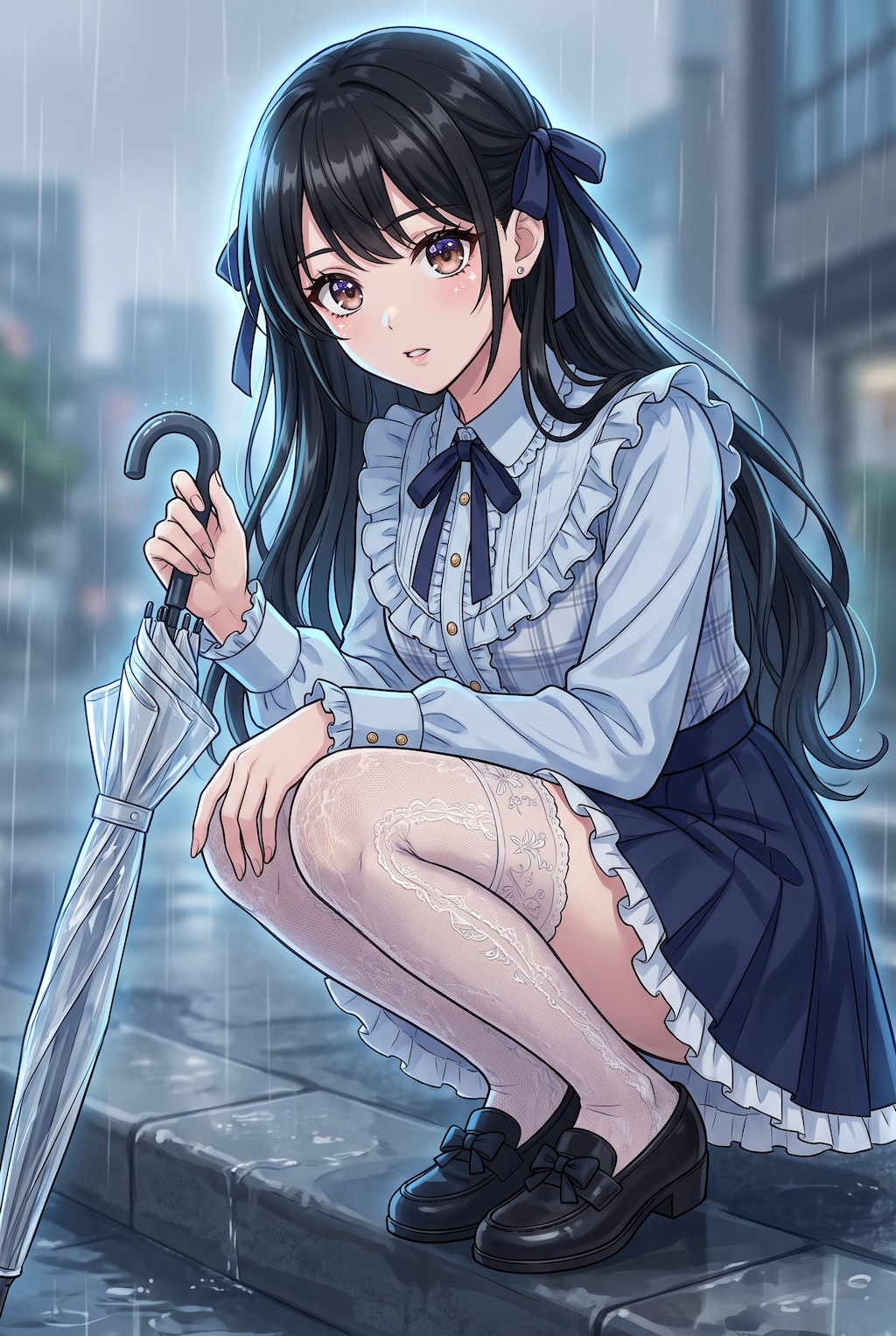藍灯傘の肖像