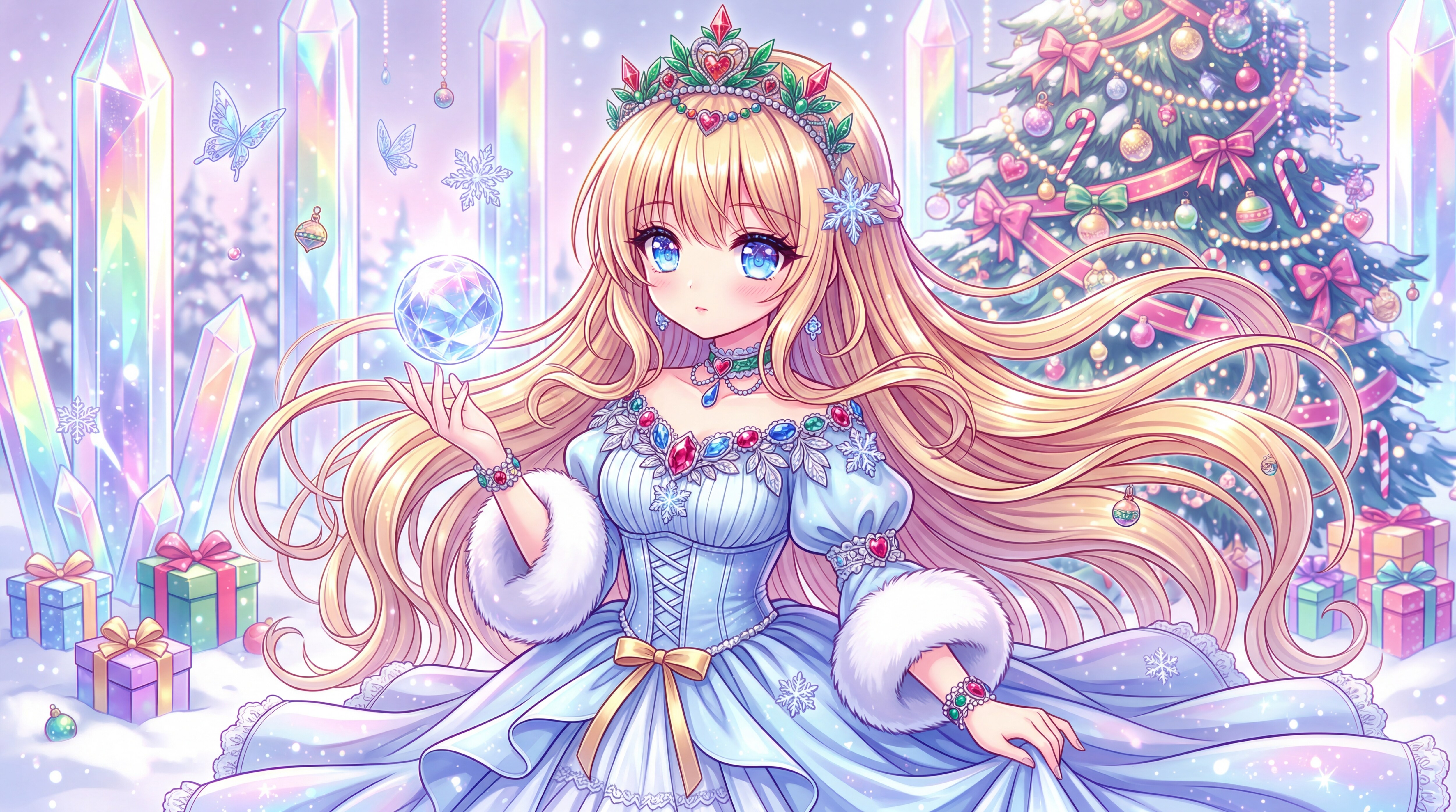 氷晶の聖夜女王 | の人気AIイラスト・グラビア