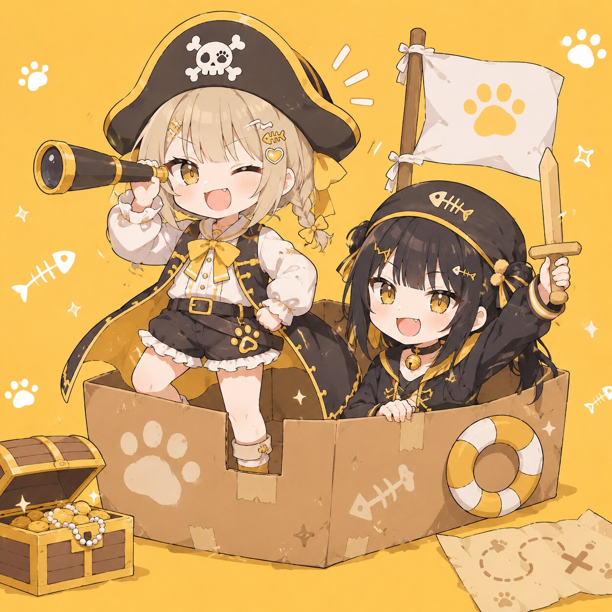 海賊ごっこ | の人気AIイラスト・グラビア