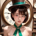 クロックワーク丸メガネ少女の乳出し 4枚目