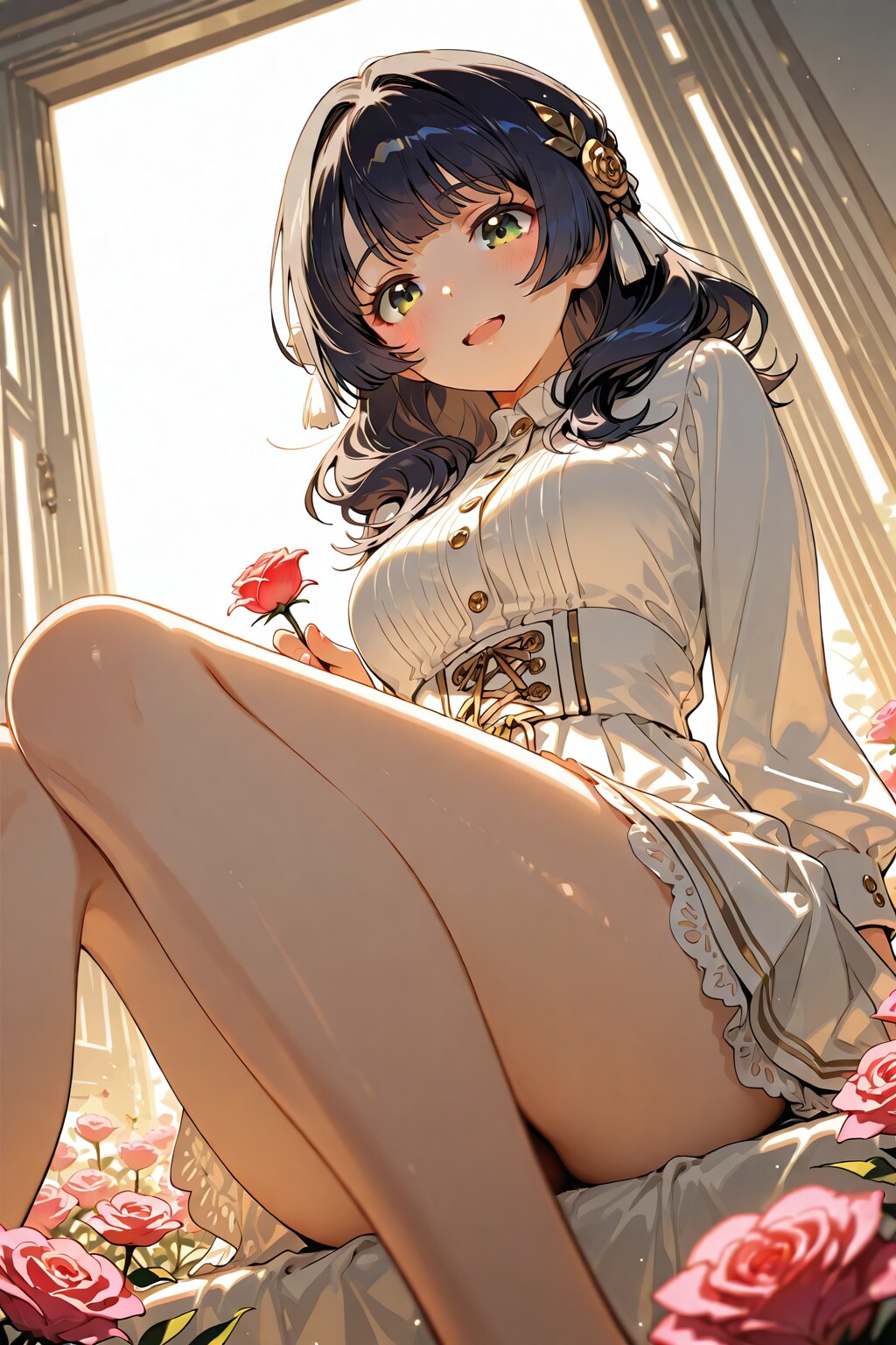 【BONSAI】で薔薇畑で薔薇を摘む女の子