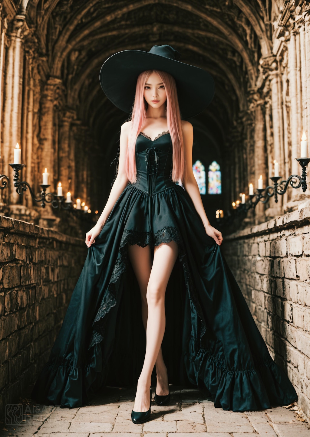 しずか 城 ハロウィン ドレス 全身