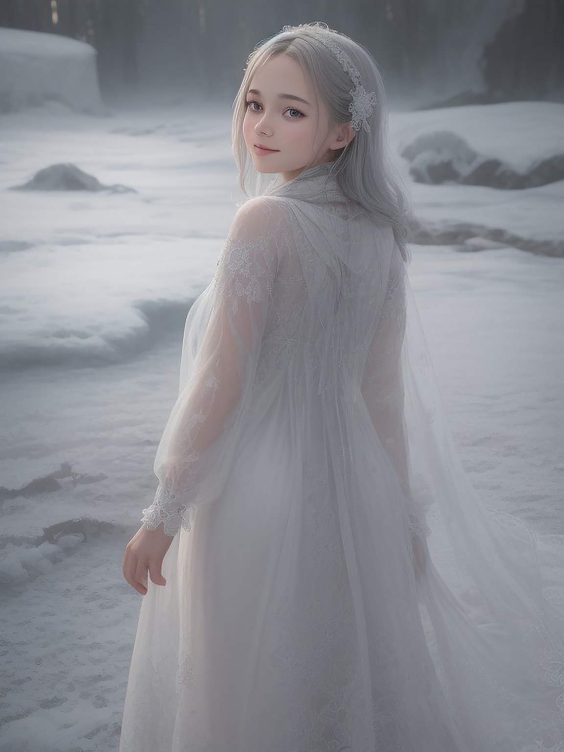 幻想北極王国の少女 | の人気AIイラスト・グラビア
