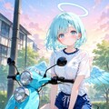 バイクに乗る天使少女_GRAPE 2枚目