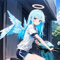 バイクに乗る天使少女_GRAPE 3枚目