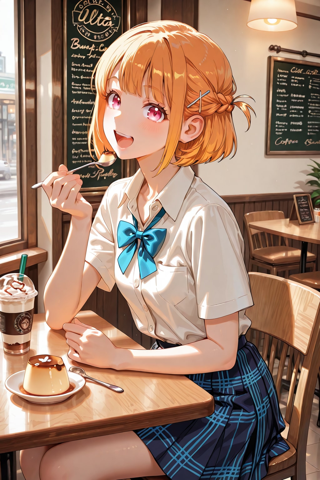 放課後は甘い物を食べたいね(*^o^*)千晶ver. | の人気AIイラスト・グラビア