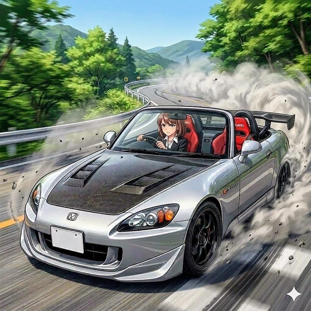 アキちゃんと八ヶ岳＆S2000