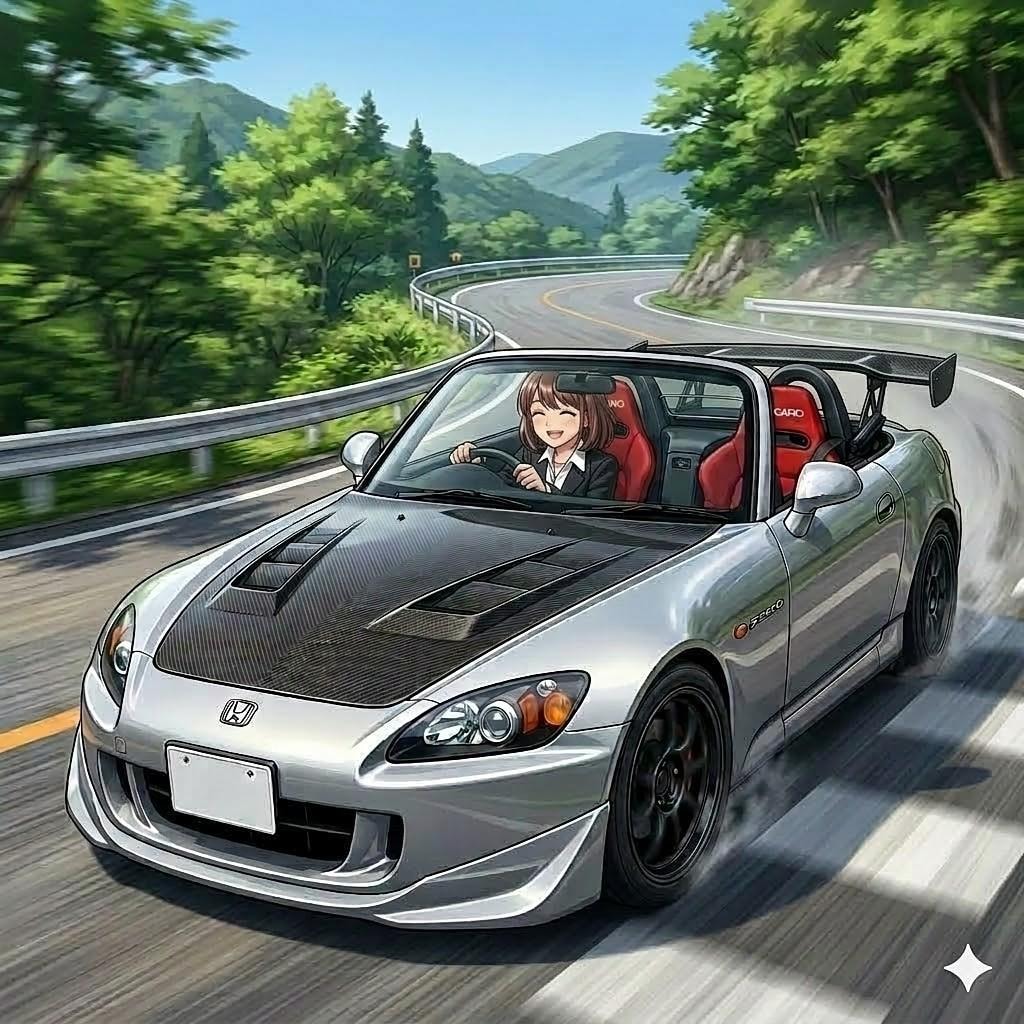 アキちゃんと八ヶ岳＆S2000
