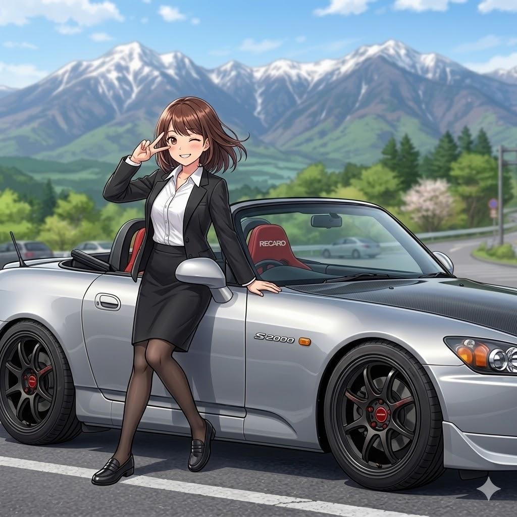 アキちゃんと八ヶ岳＆S2000