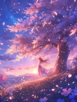 桜と空