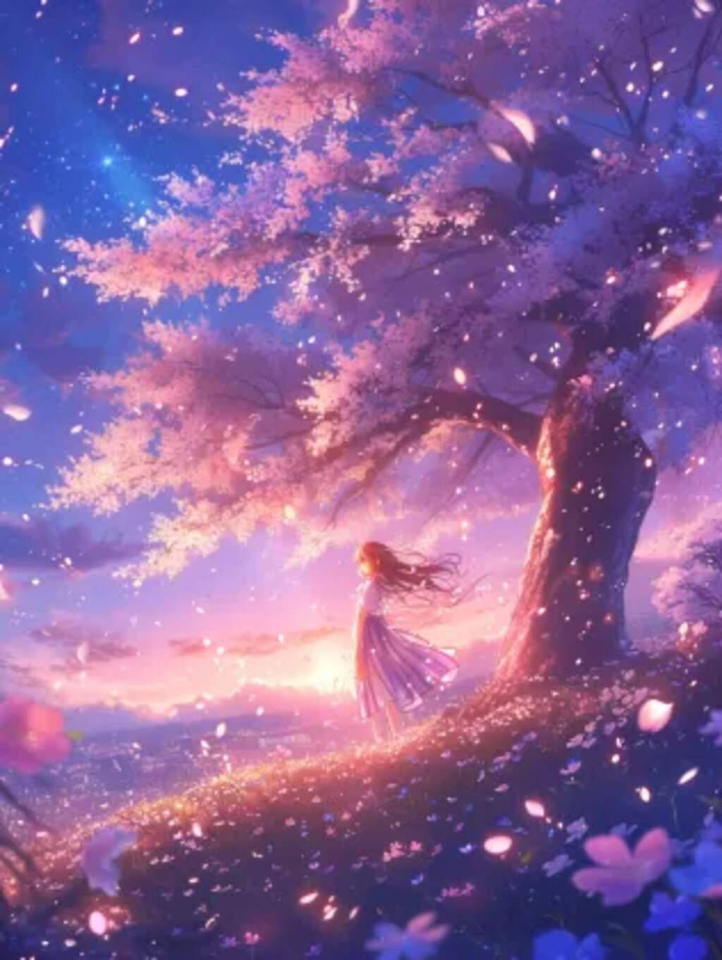 桜と空