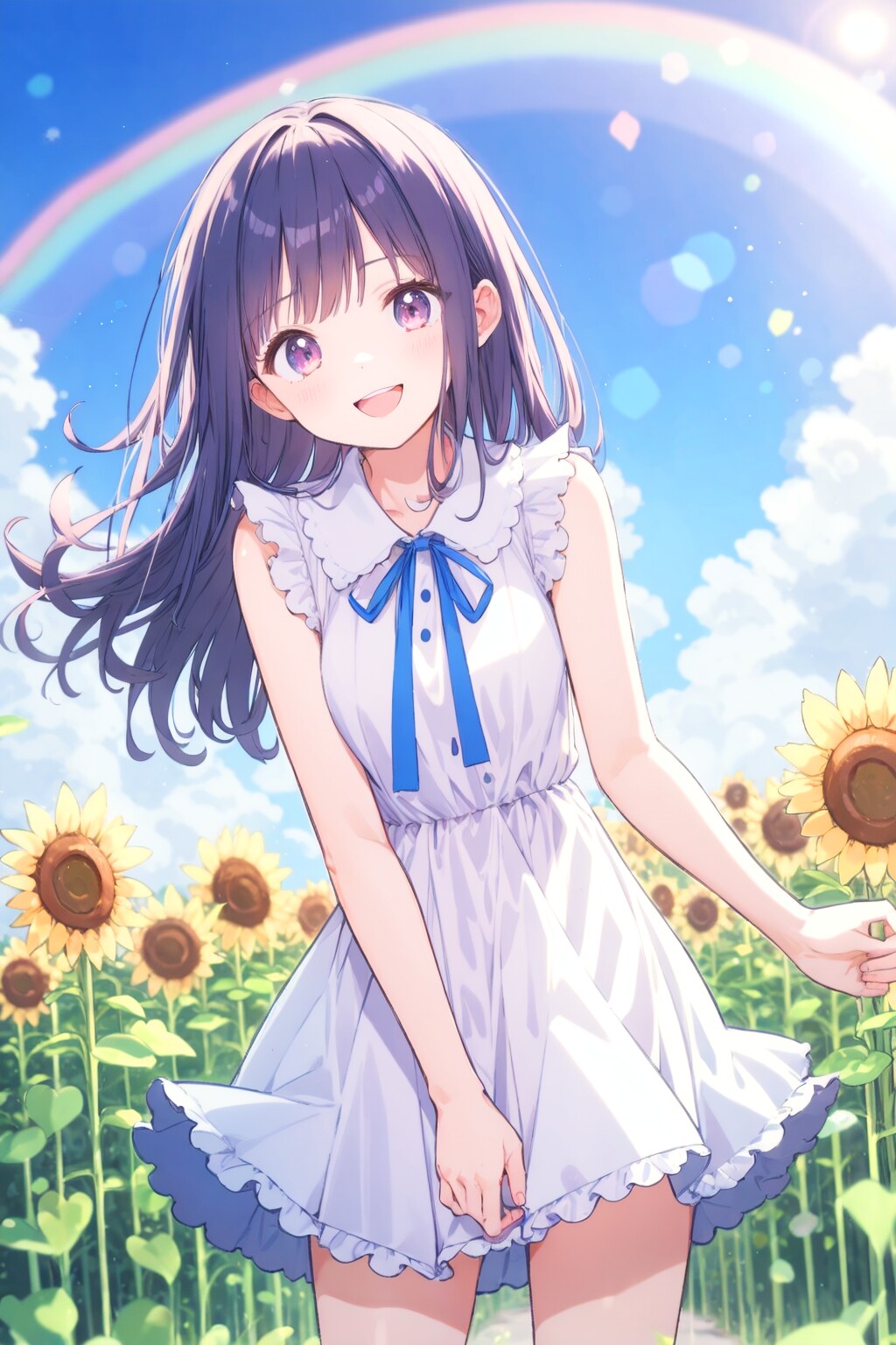 雨上がりのひまわり畑(AQUA)