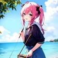 釣りをしていないツインテールちゃん 4枚目