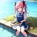 釣りをしていないツインテールちゃん 3枚目
