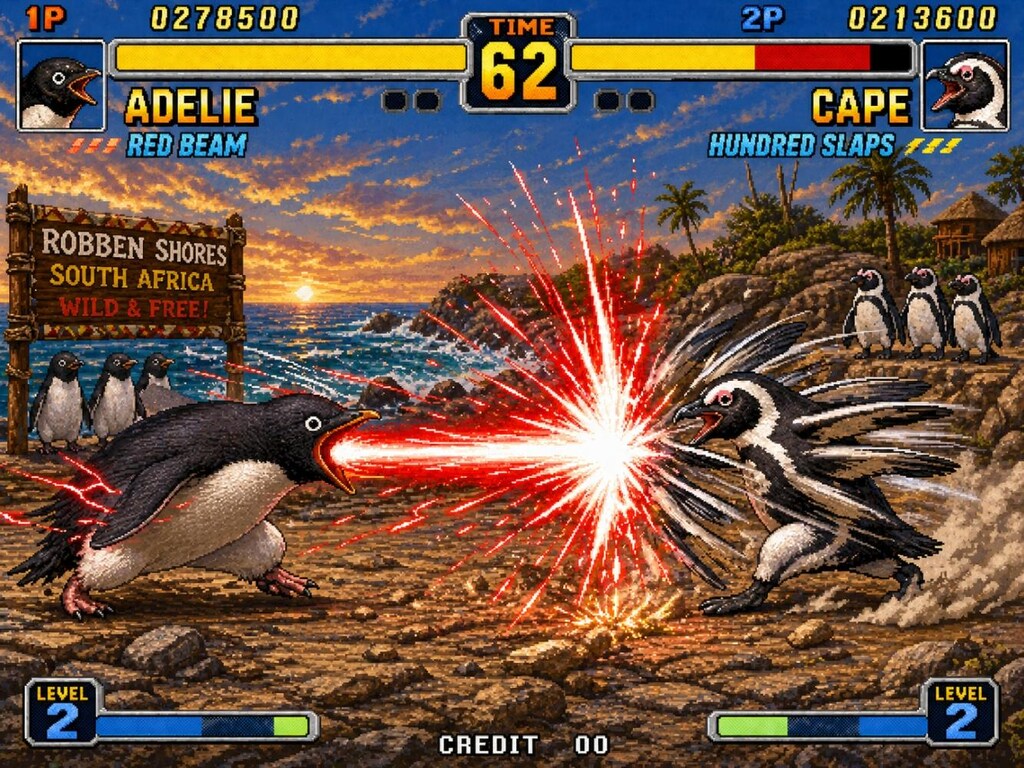 ドット絵格闘ゲーム「ペンギンファイター」