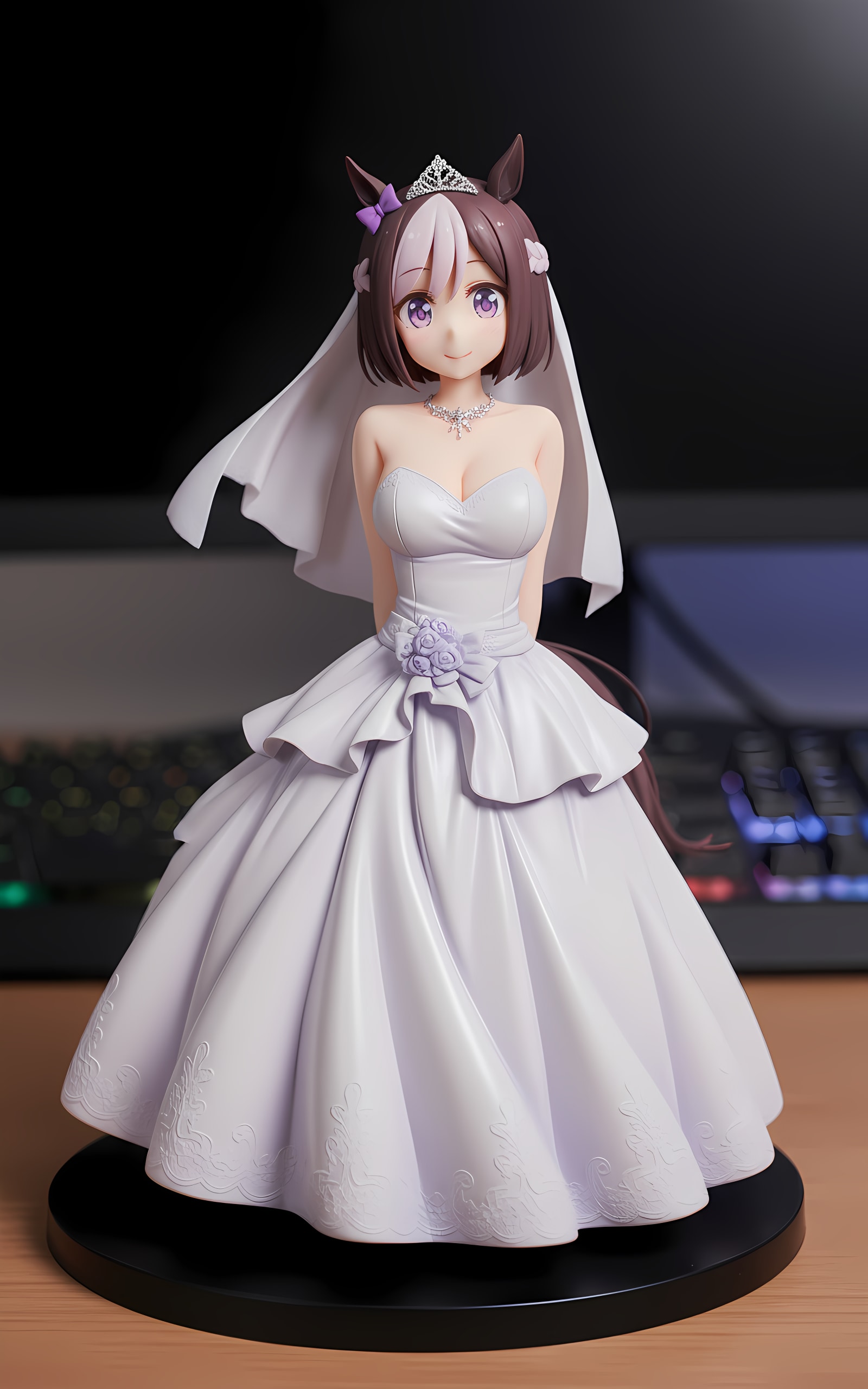 スペシャルウィーク ウエディングドレス フィギュア風 | の人気AIイラスト・グラビア
