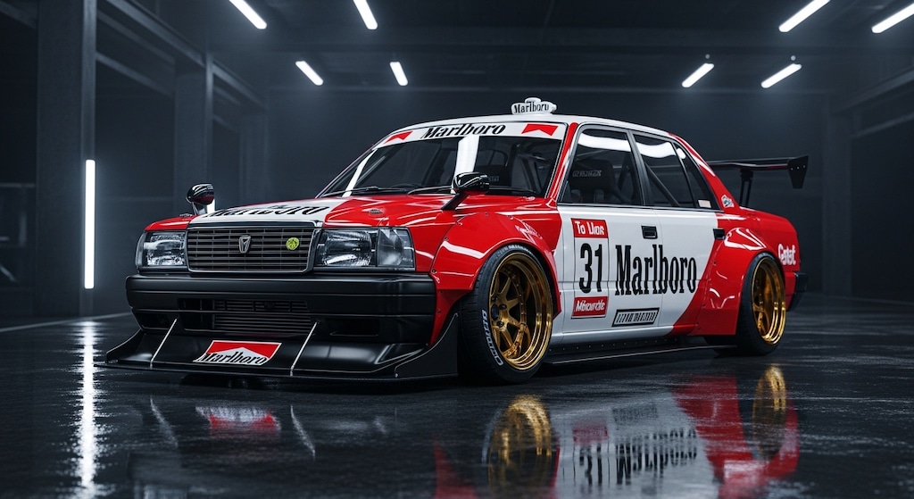 マルボロコンフォートセダンタクシーレーシングカー